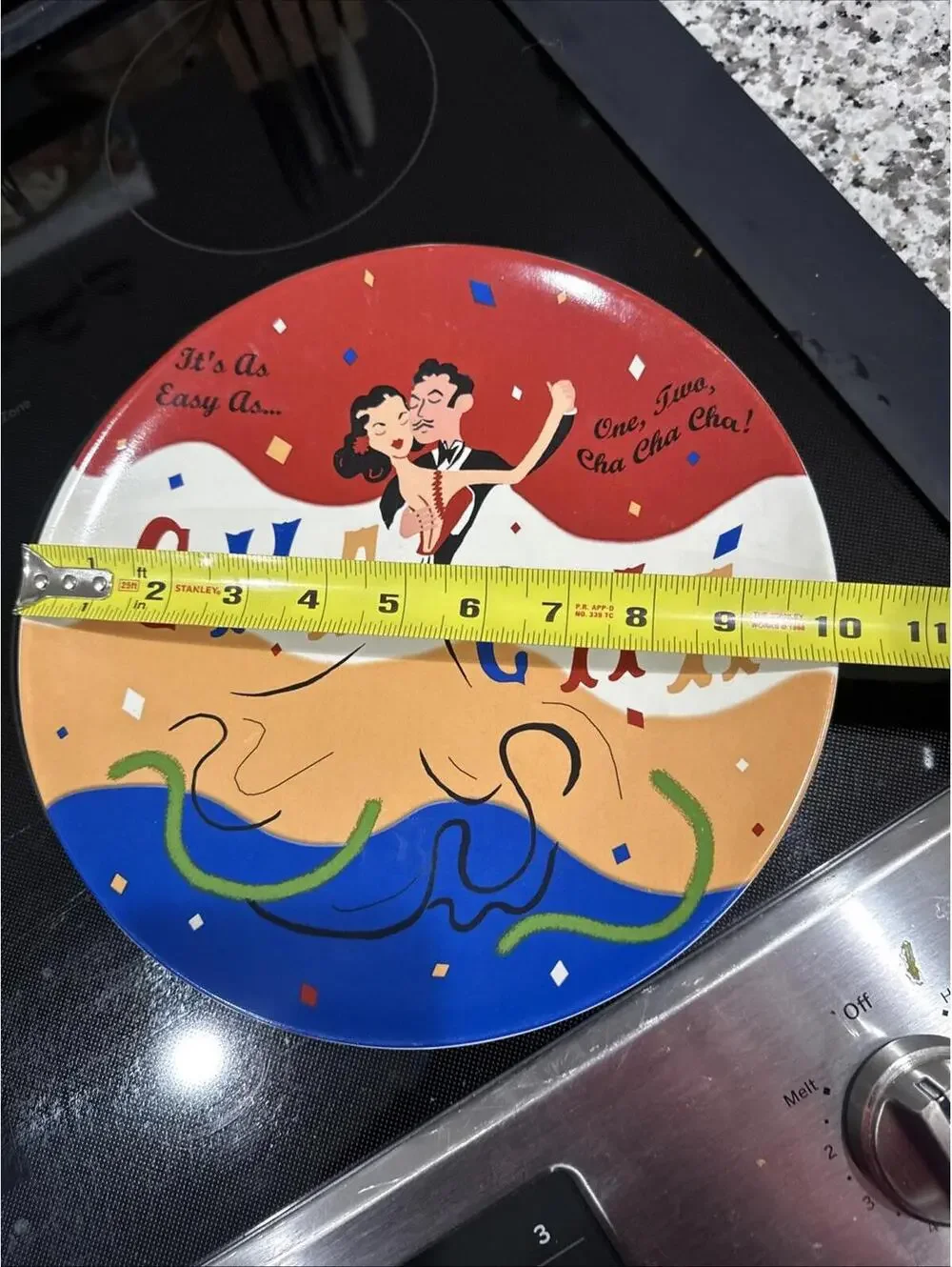Lot Of 4 Retired Pottery Barn THE DANCE Plates: Mambo, Flamenco, Rhumba, Cha Cha